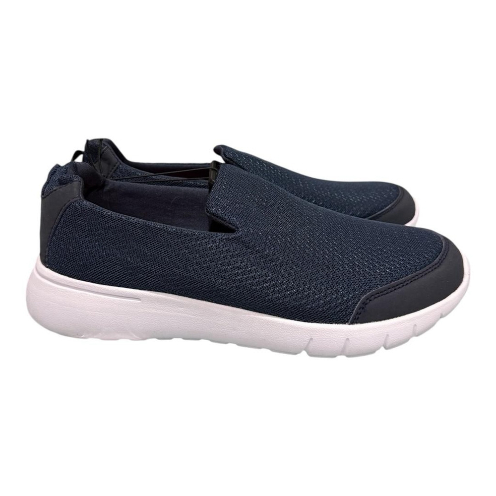 Slip On Walking Shoes Womens Size 6 Blue Mesh Memory Foam Athletic Sneakers